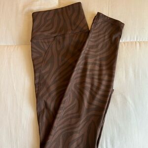 All in Motion Chocolate Zebra Pattern Leggings